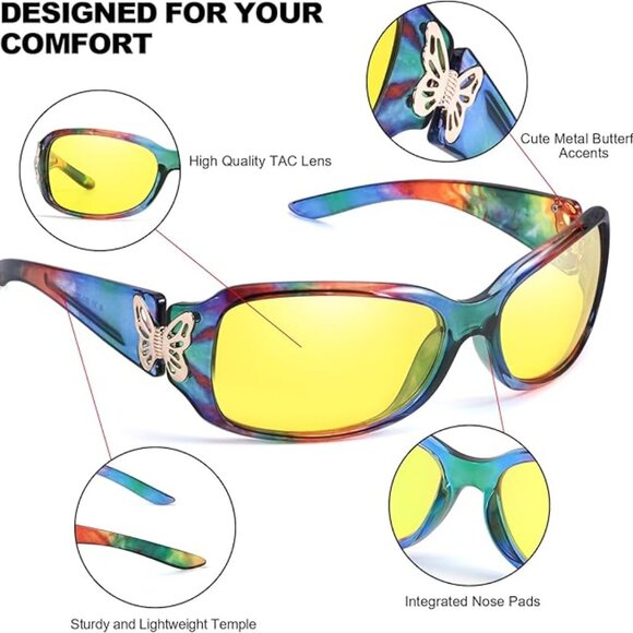 Polarized Anti Glare Yellow Night Driving Glasses main image 5